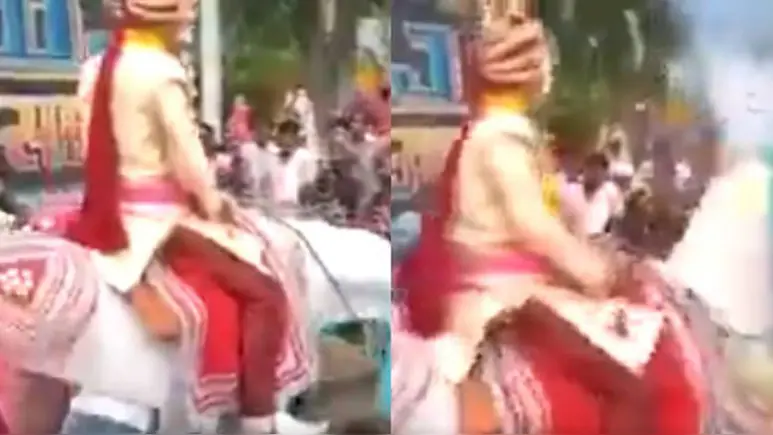 दुल्हन से पहले दूल्हे को लेकर भाग गई घोड़ी, बरातियों की भी फटी रह गई आंखें